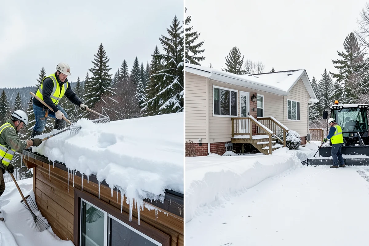 Roof Steaming in Enumclaw, King County, WA - Inspect the ice dam and identify the melt-through points