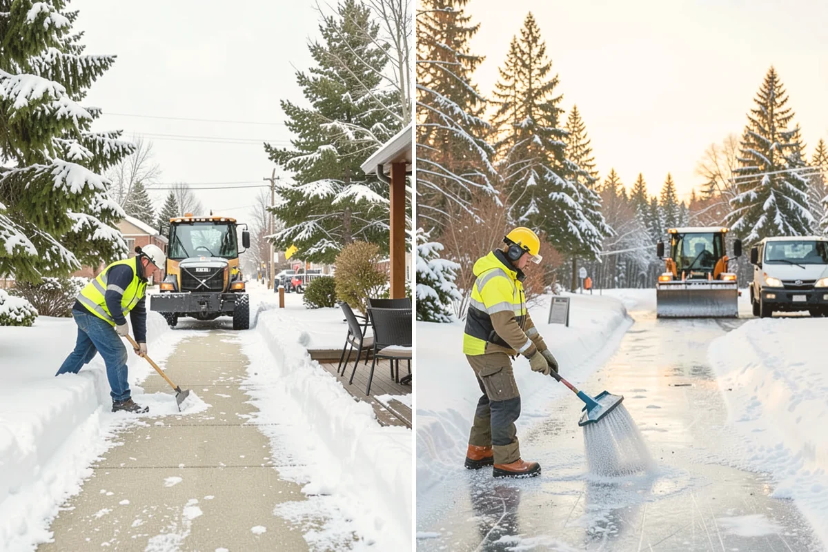 Roof Steaming in Langley, Island County, WA - Inspect the ice dam and identify the melt-through points