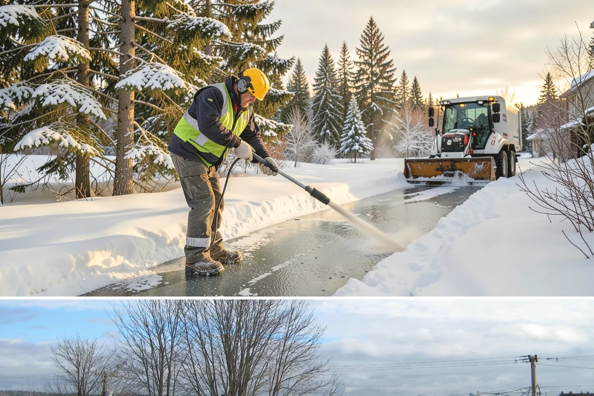 Roof Steaming in Langley, Island County, WA - Roof steaming is in highest demand from December through February when freeze-thaw cycles build thick eave ice dams.
