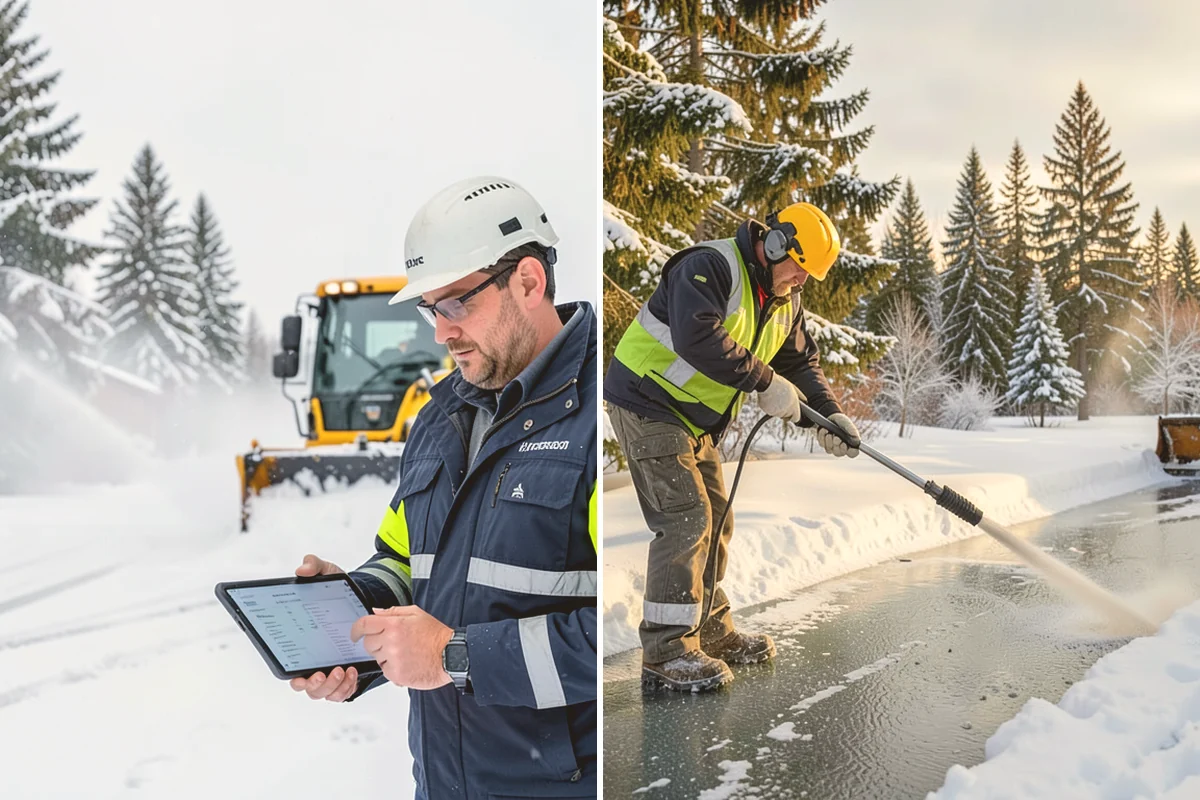 Roof Steaming in Stanwood, Snohomish County, WA - Inspect the ice dam and identify the melt-through points