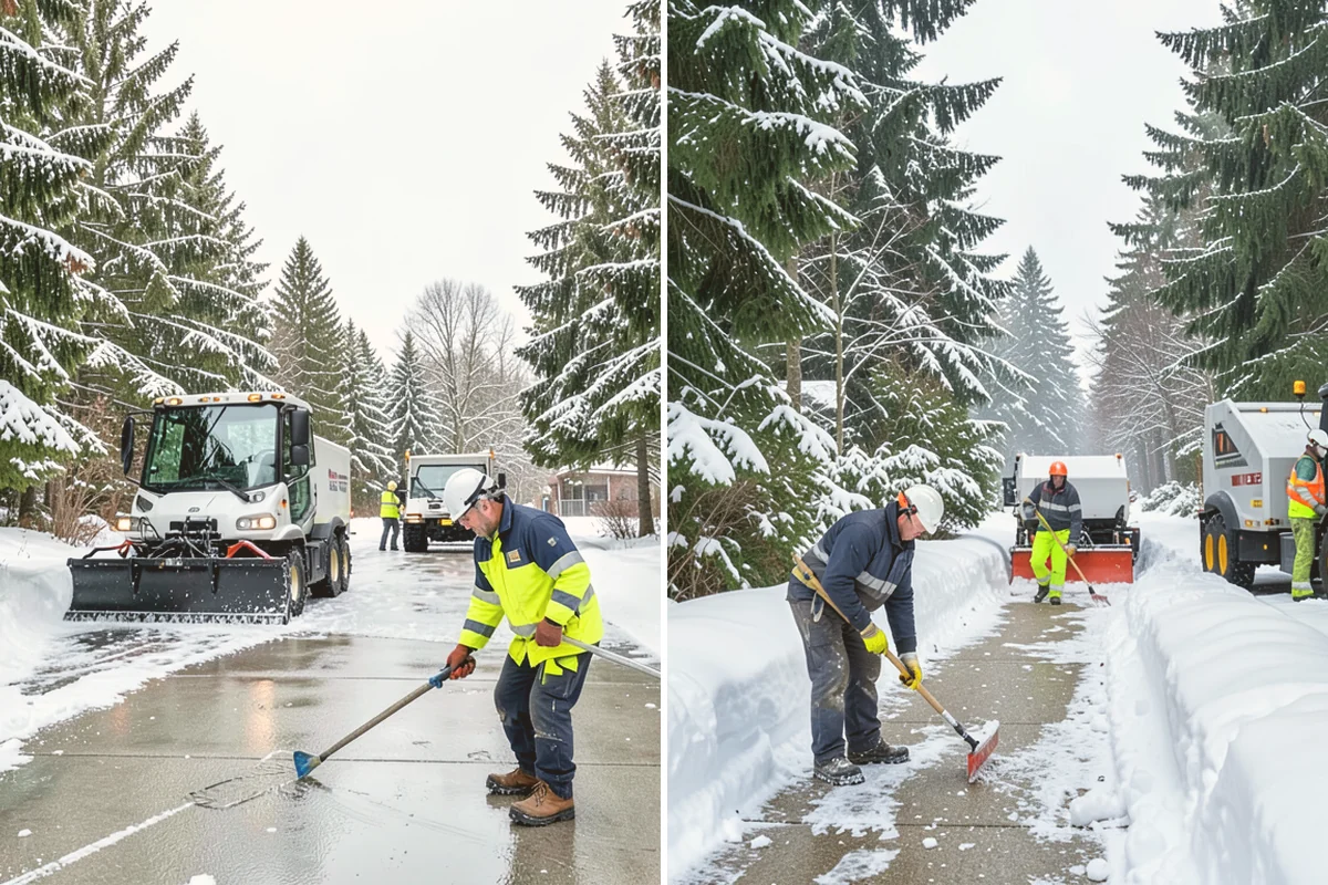 Roof Valley Clearing in Algona, King County, WA - Locate valleys holding packed snow or ice