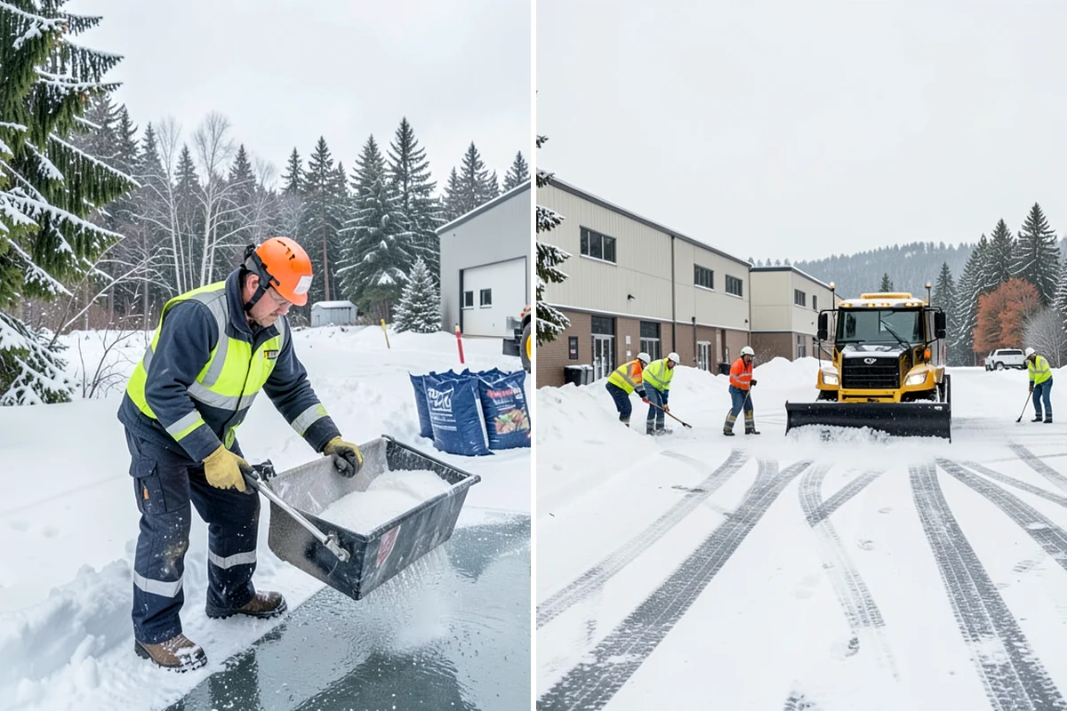 Roof Valley Clearing in Arlington, Snohomish County, WA - Locate valleys holding packed snow or ice