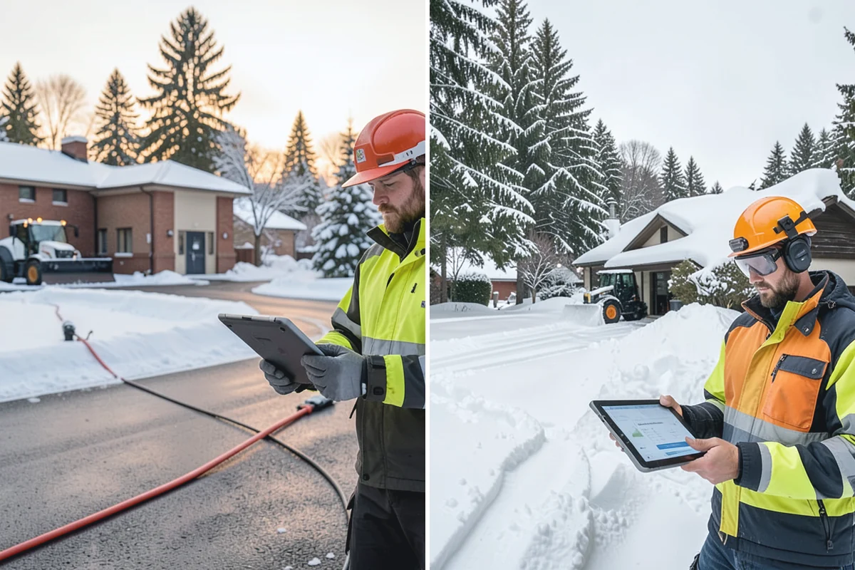 Roof Valley Clearing in Beaux Arts Village, King County, WA - Locate valleys holding packed snow or ice