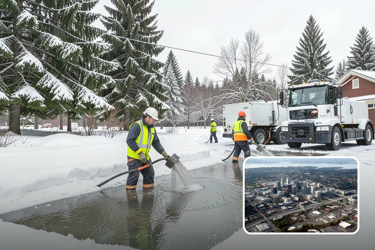 Roof Valley Clearing in Bellevue, King County, WA - Reopened drainage in the roof's highest-risk channels