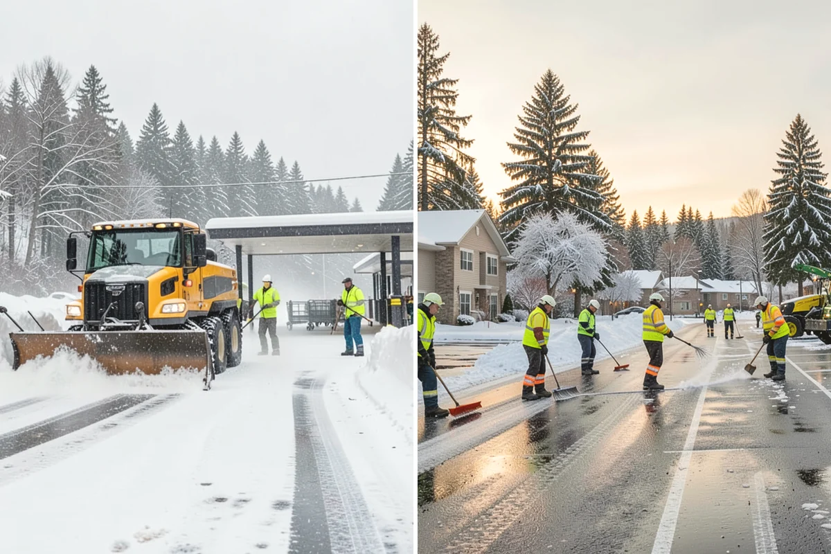 Roof Valley Clearing in Black Diamond, King County, WA - Locate valleys holding packed snow or ice