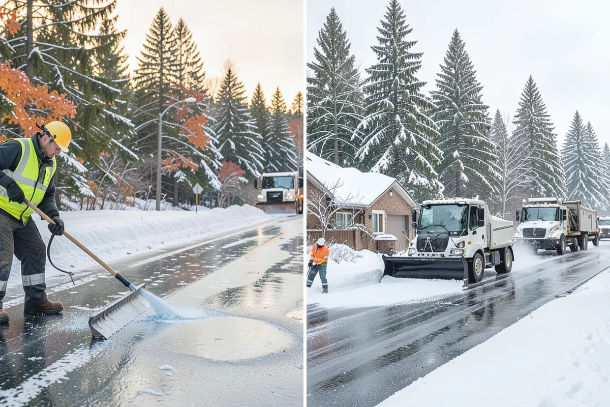 Roof Valley Clearing in Bonney Lake, Pierce County, WA - Locate valleys holding packed snow or ice