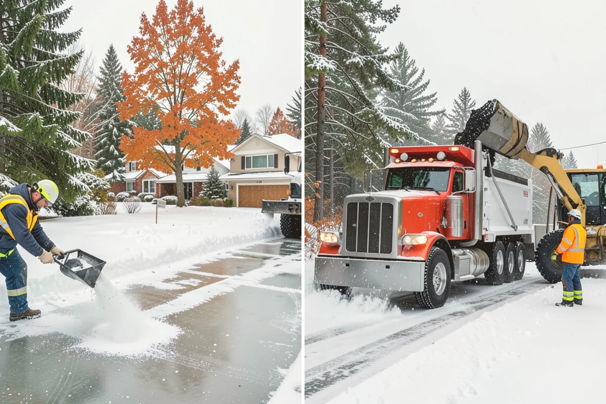 Roof Valley Clearing in Bothell, King County, WA - Locate valleys holding packed snow or ice
