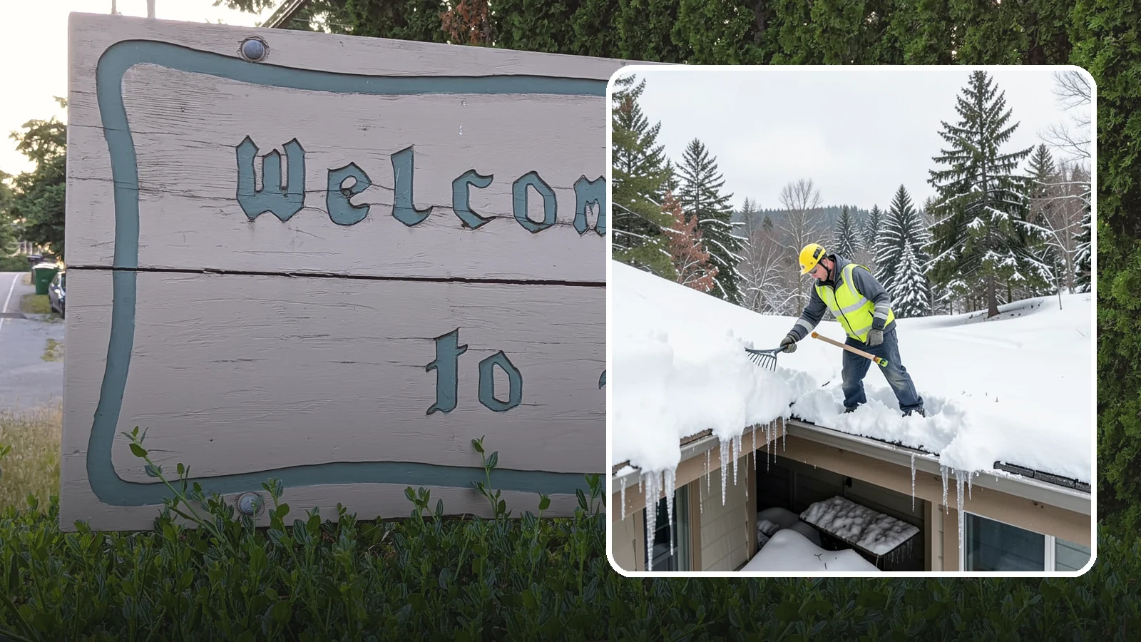 Roof Valley Clearing in Brier, Snohomish County, WA - We clear snow and ice from roof valleys where heavy Northwest accumulation and ice dams concentrate.