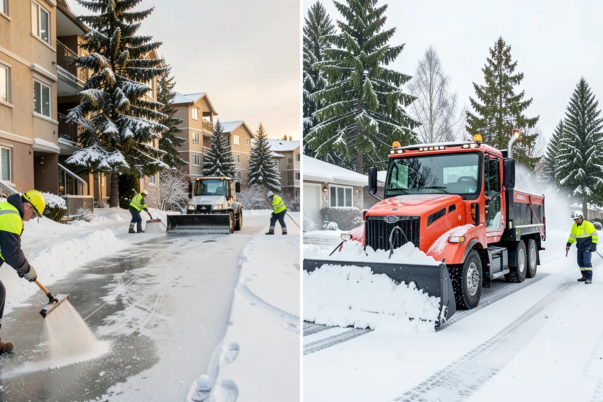 Roof Valley Clearing in Clyde Hill, King County, WA - Locate valleys holding packed snow or ice