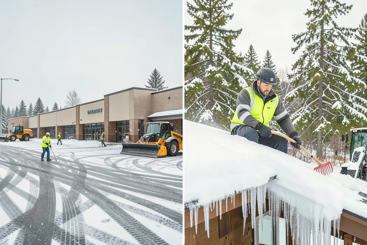 Roof Valley Clearing in Eatonville, Pierce County, WA - Locate valleys holding packed snow or ice
