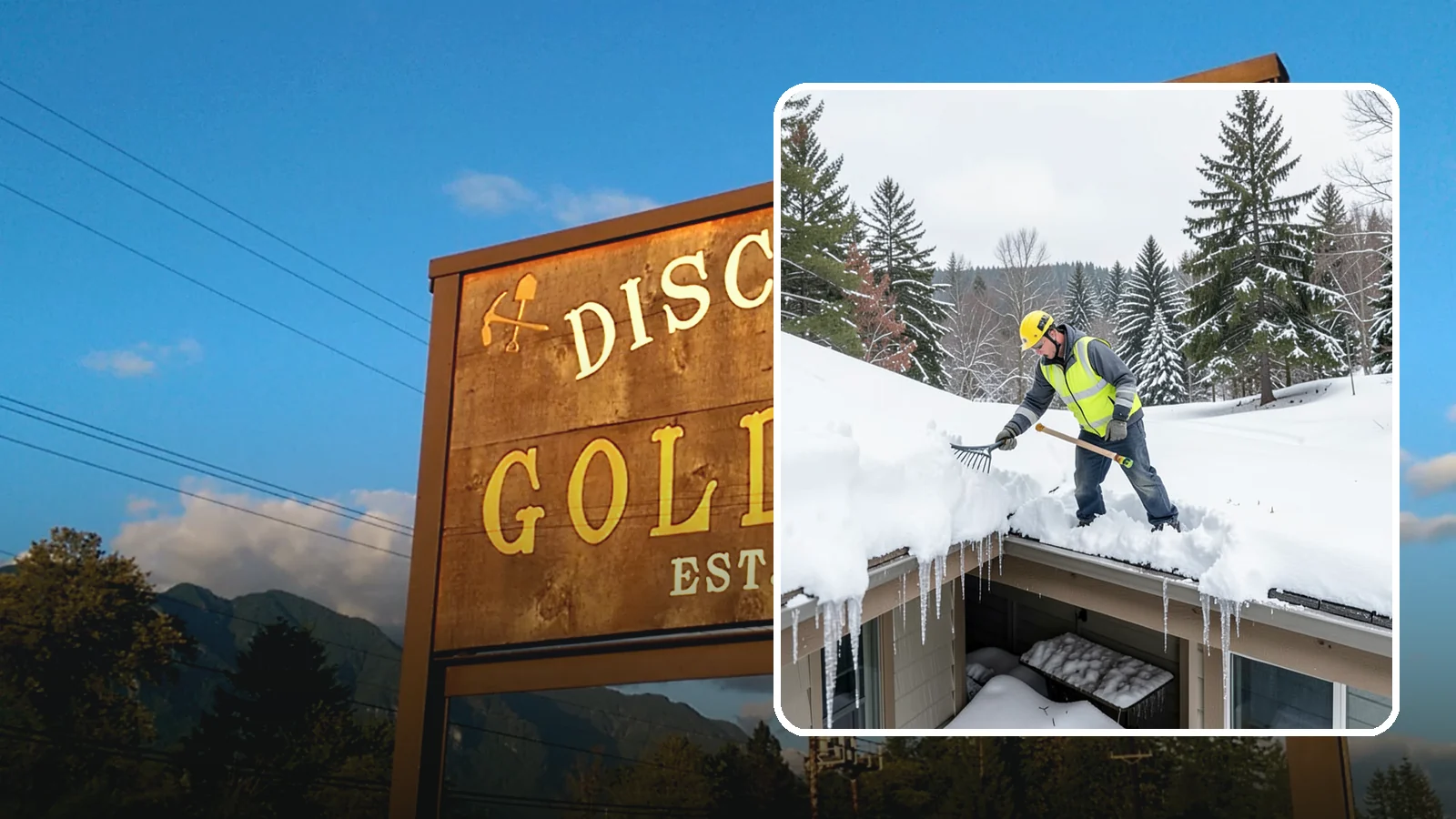 Roof Valley Clearing in Gold Bar, Snohomish County, WA - We clear snow and ice from roof valleys where heavy Northwest accumulation and ice dams concentrate.