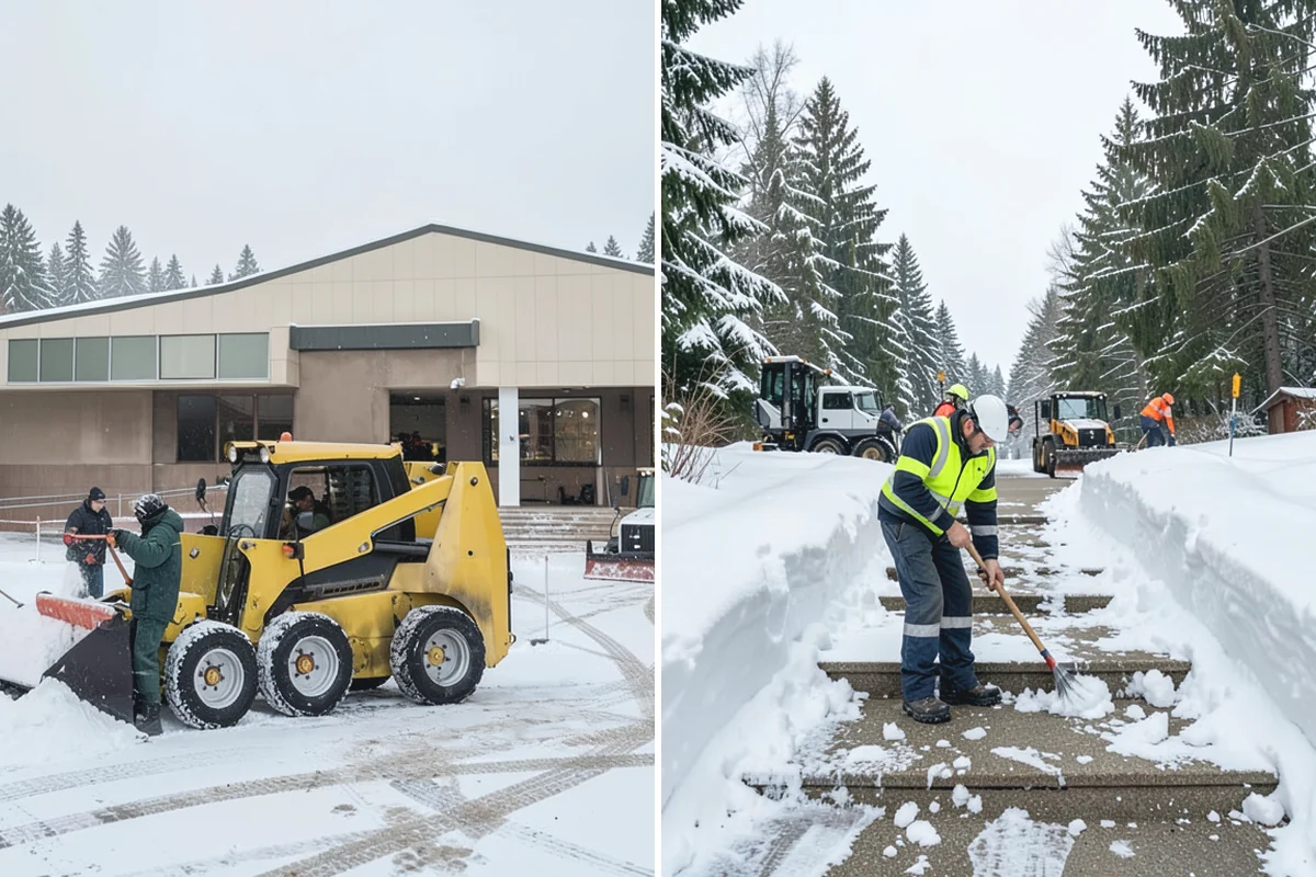 Roof Valley Clearing in Gold Bar, Snohomish County, WA - Locate valleys holding packed snow or ice