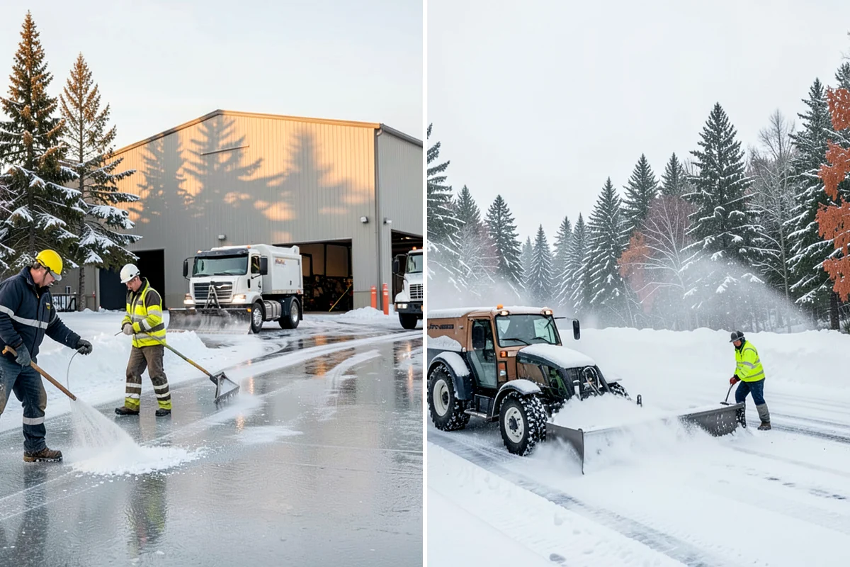 Roof Valley Clearing in Hunts Point, King County, WA - Locate valleys holding packed snow or ice