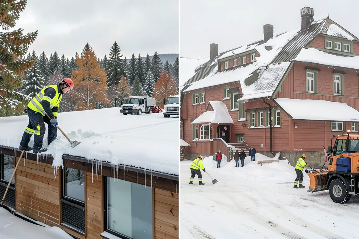 Roof Valley Clearing in Kenmore, King County, WA - Locate valleys holding packed snow or ice