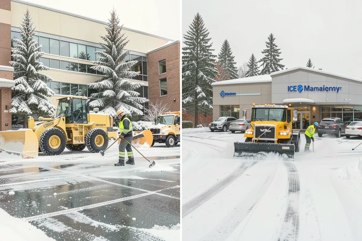 Roof Valley Clearing in Kent, King County, WA - Locate valleys holding packed snow or ice