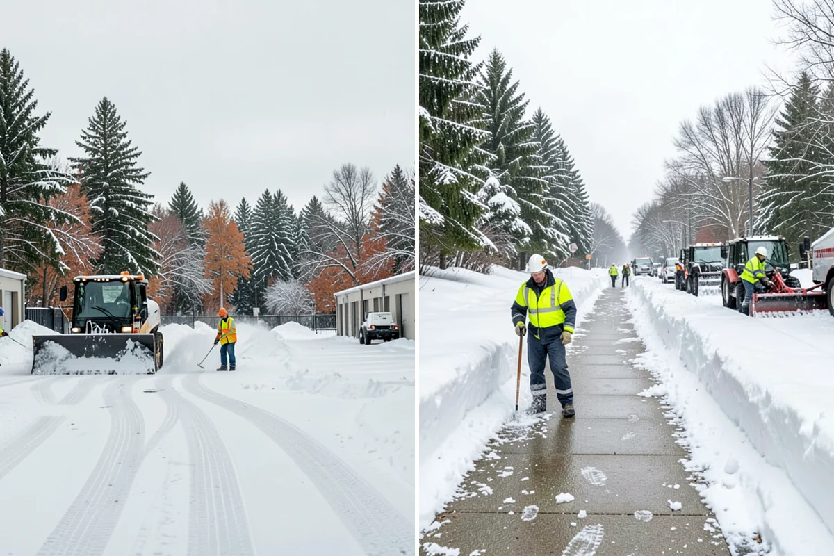Roof Valley Clearing in Lake Forest Park, King County, WA - Locate valleys holding packed snow or ice