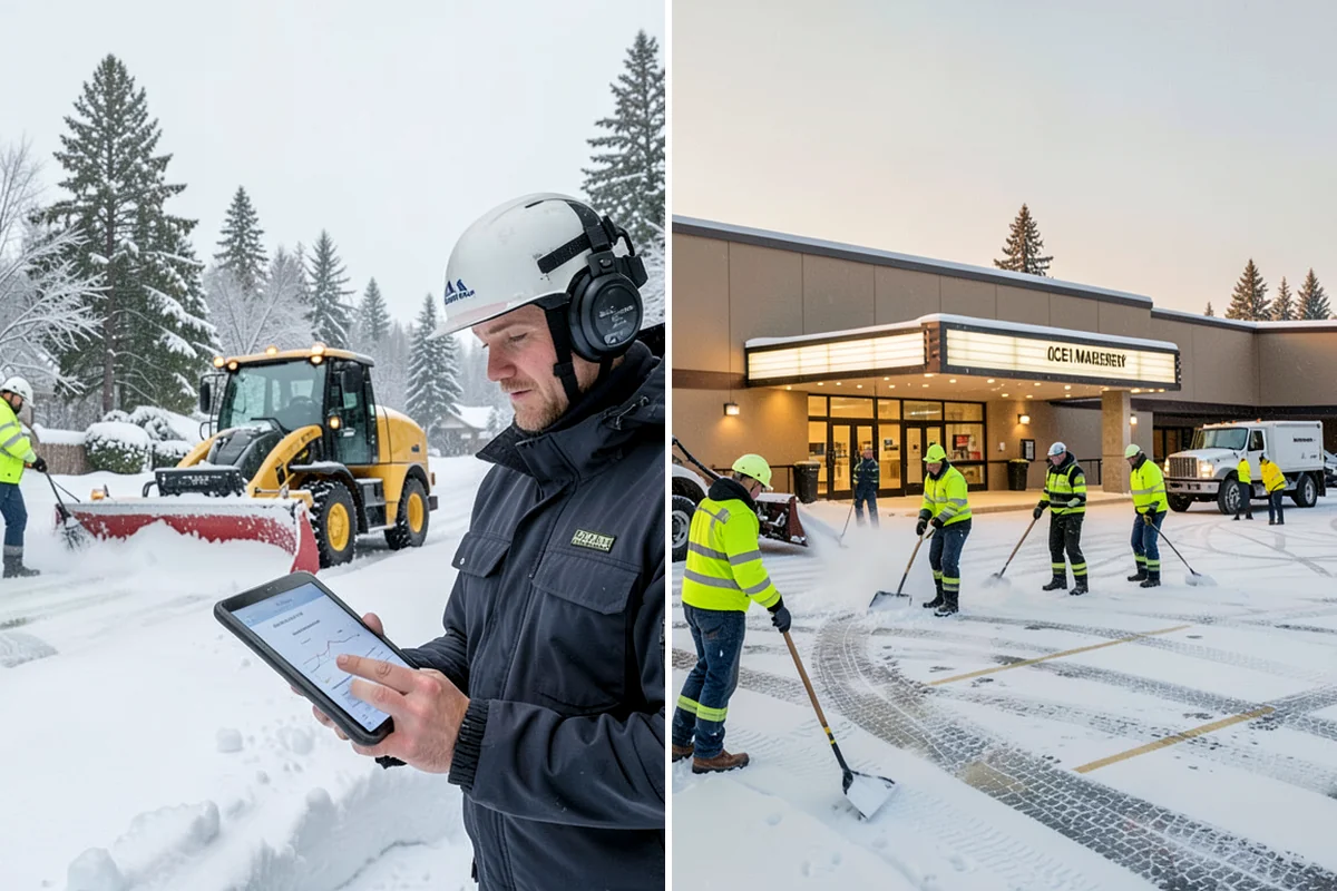 Roof Valley Clearing in Maple Valley, King County, WA - Locate valleys holding packed snow or ice