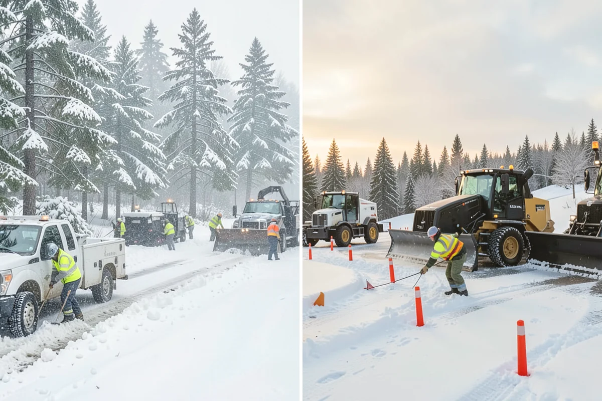 Roof Valley Clearing in North Bend, King County, WA - Locate valleys holding packed snow or ice
