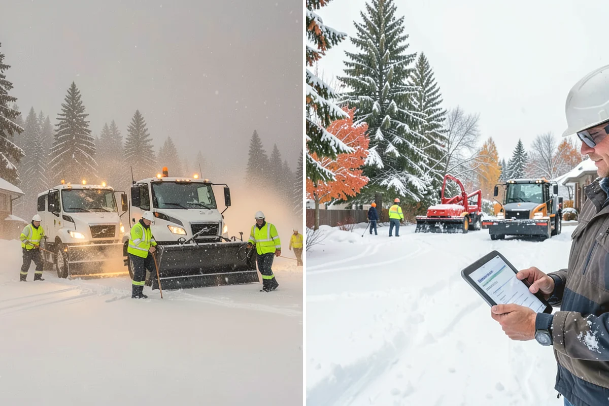 Roof Valley Clearing in Oak Harbor, Island County, WA - Locate valleys holding packed snow or ice