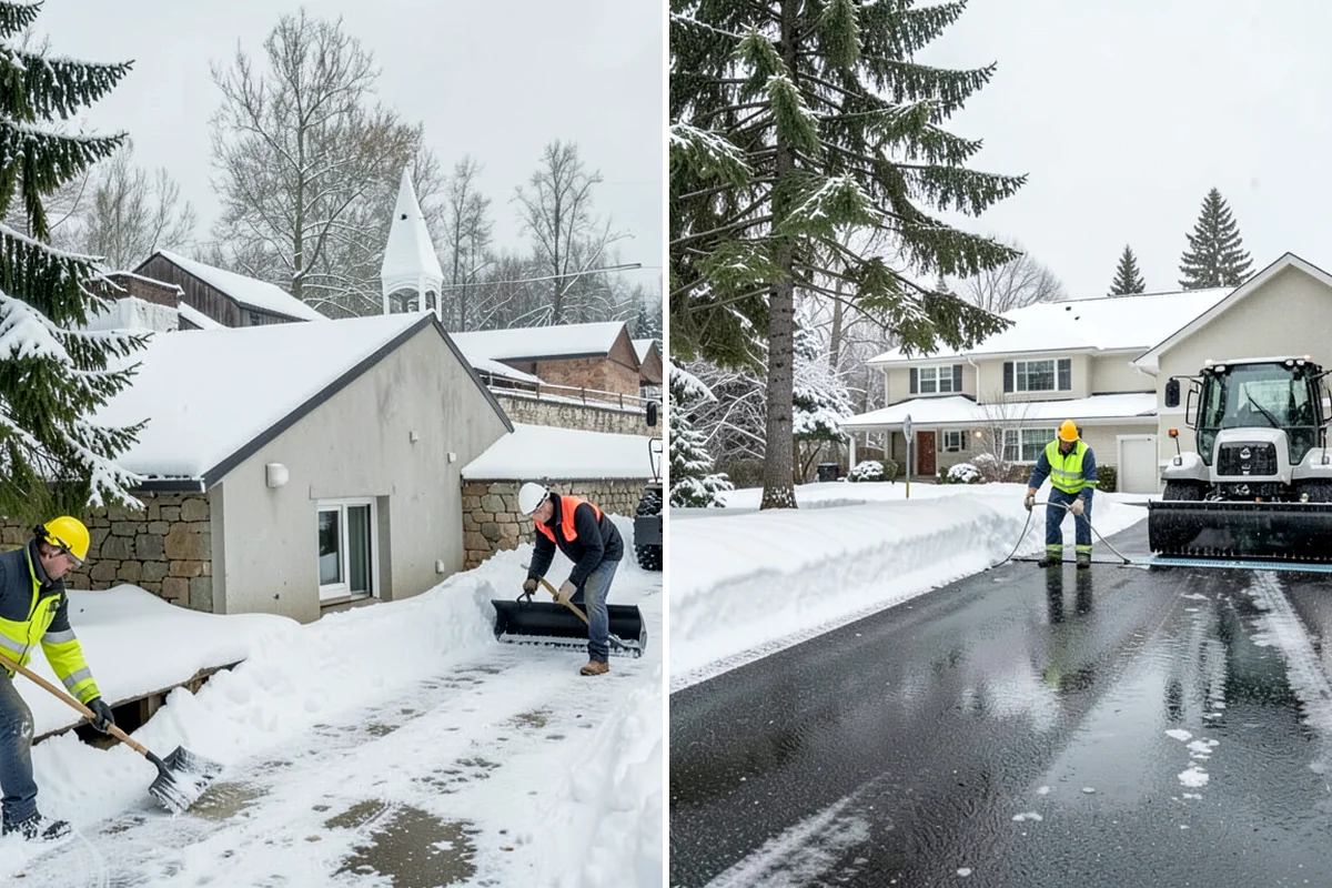 Roof Valley Clearing in Shoreline, King County, WA - Locate valleys holding packed snow or ice