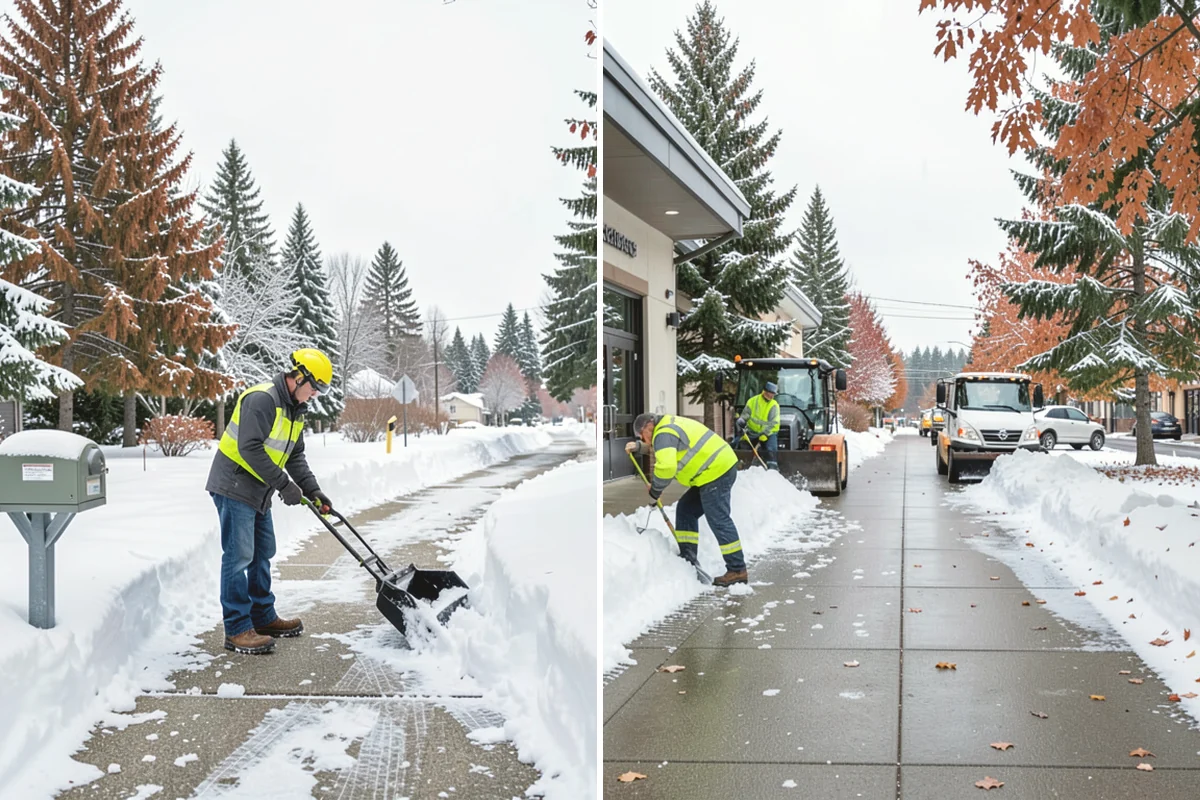 Roof Valley Clearing in Tukwila, King County, WA - Locate valleys holding packed snow or ice