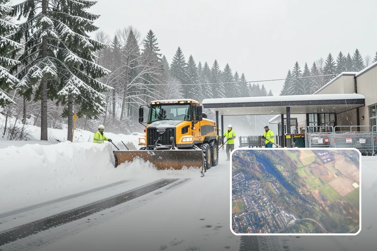 Rooftop Parking Snow Removal in Algona, King County, WA - Manages snow weight within the deck's structural load limits