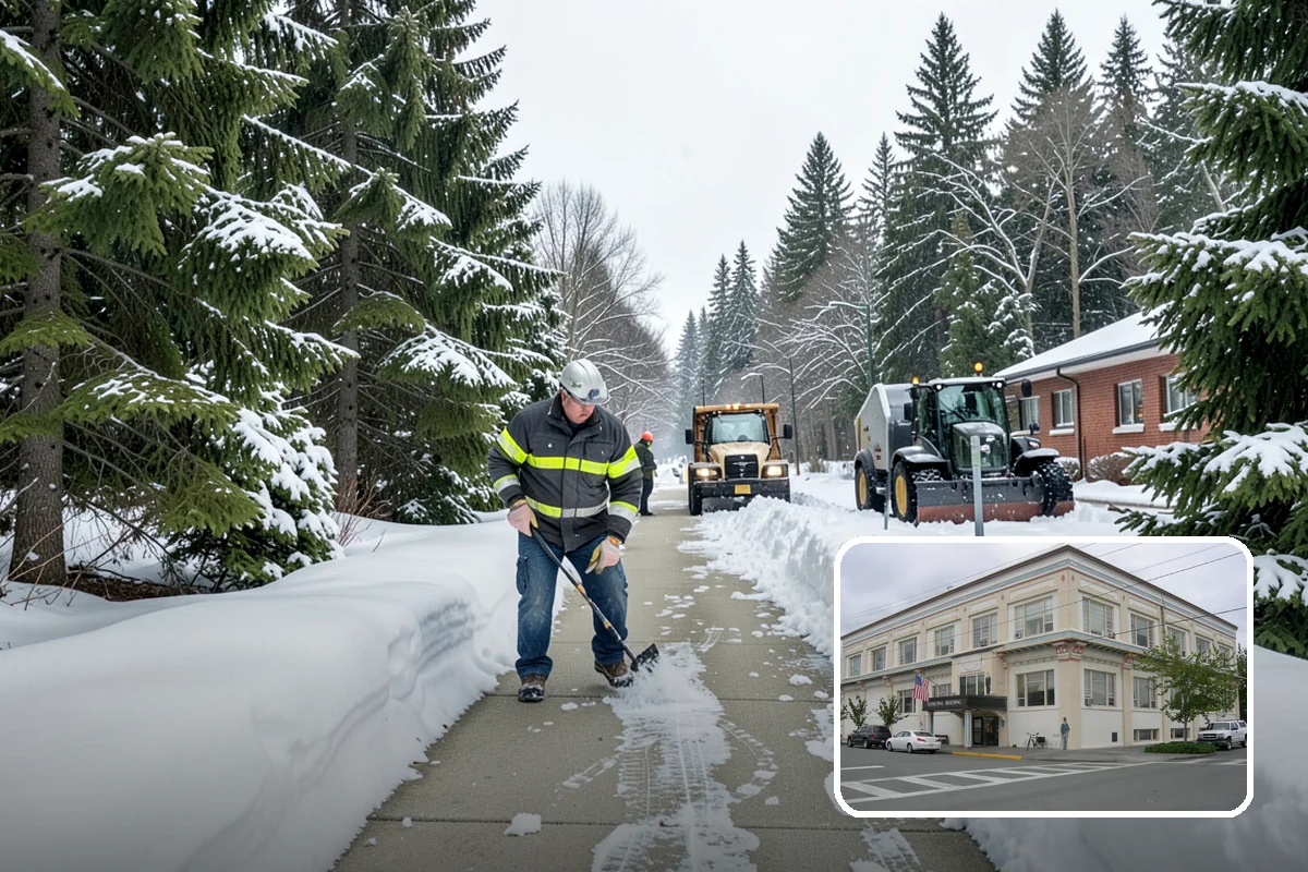 Rooftop Parking Snow Removal in Anacortes, Skagit County, WA - Manages snow weight within the deck's structural load limits