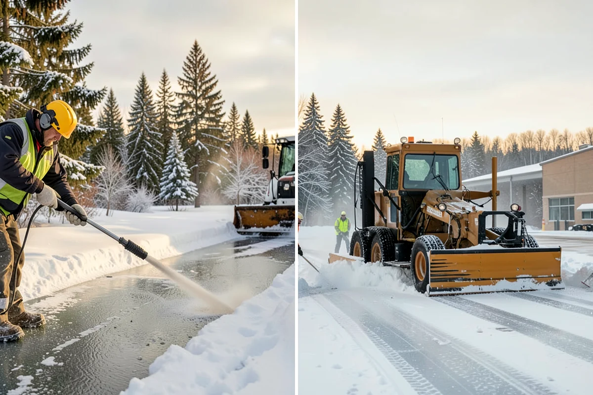 Rooftop Parking Snow Removal in Arlington, Snohomish County, WA - Confirm the deck load rating and designated snow-relief points