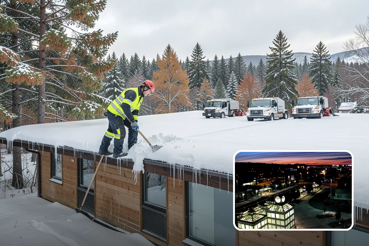Rooftop Parking Snow Removal in Auburn, King County, WA - Manages snow weight within the deck's structural load limits