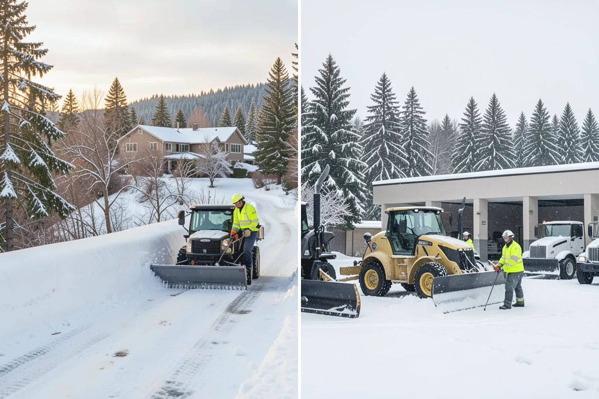 Rooftop Parking Snow Removal in Auburn, King County, WA - Confirm the deck load rating and designated snow-relief points