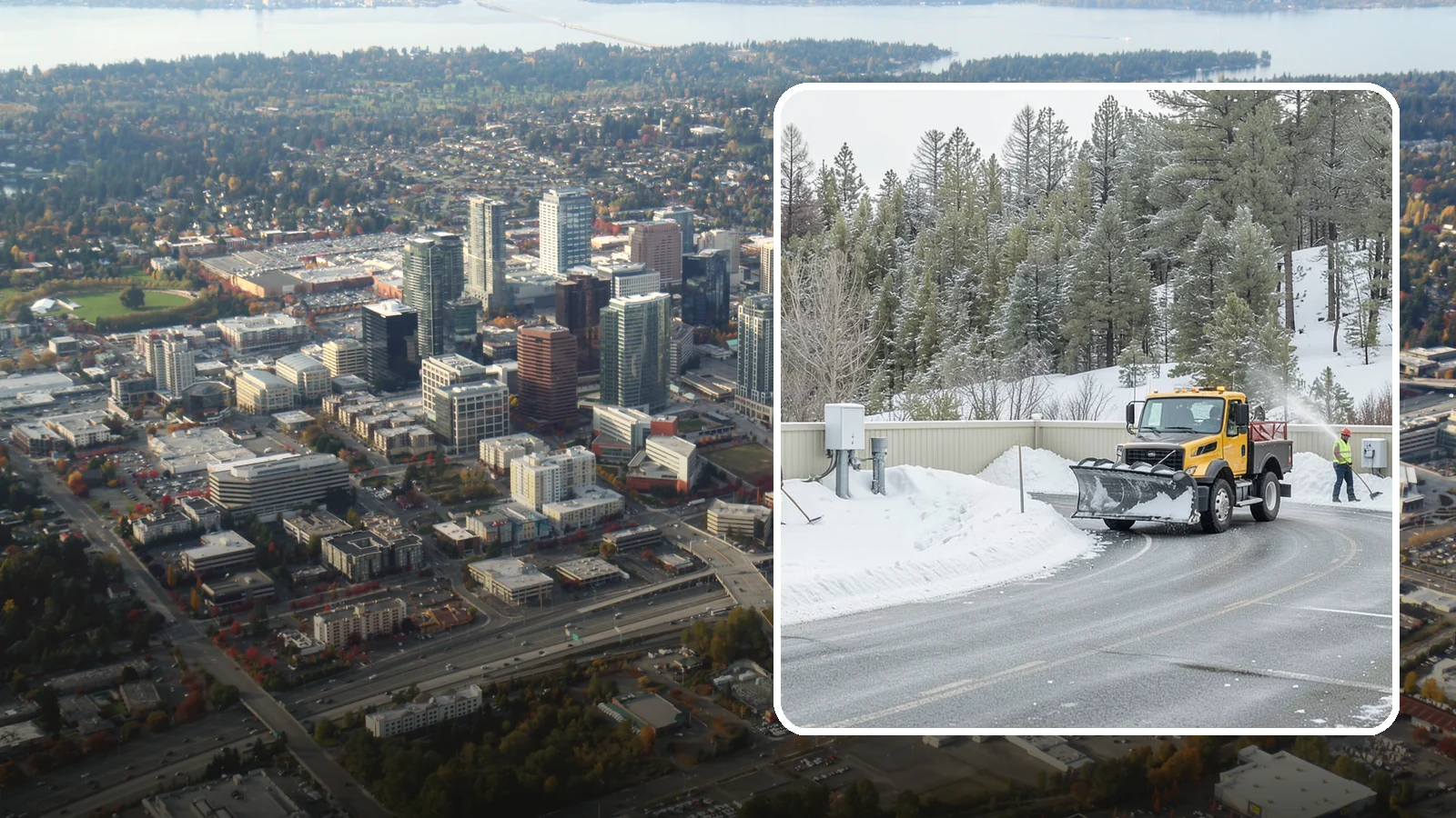 Rooftop Parking Snow Removal in Bellevue, King County, WA - Specialized snow clearing on rooftop and elevated parking decks where structural load and drainage both matter.
