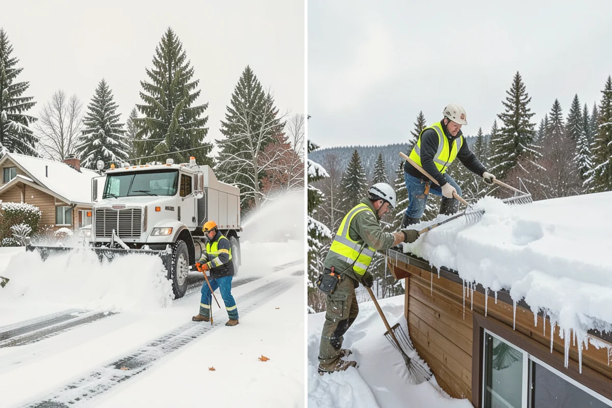 Rooftop Parking Snow Removal in Bellevue, King County, WA - Confirm the deck load rating and designated snow-relief points