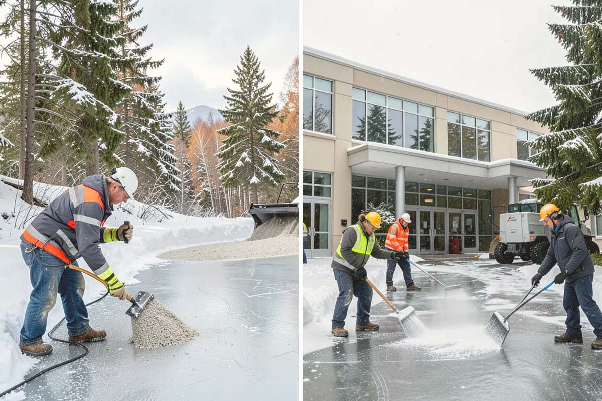 Rooftop Parking Snow Removal in Bothell, King County, WA - Confirm the deck load rating and designated snow-relief points