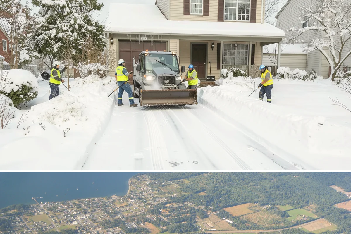 Rooftop Parking Snow Removal in Coupeville, Island County, WA - Coordinate rooftop-deck coverage ahead of midwinter storms when heavy wet snow adds the most load, typically December through...
