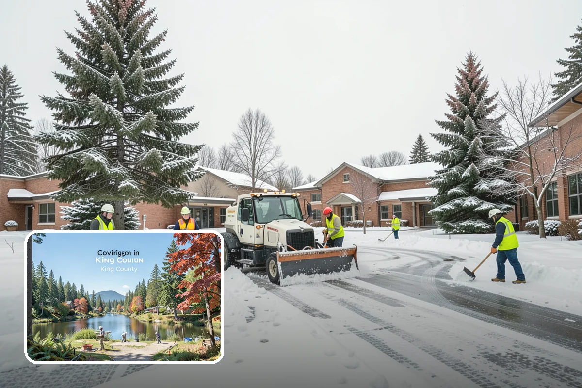 Rooftop Parking Snow Removal in Covington, King County, WA - Manages snow weight within the deck's structural load limits