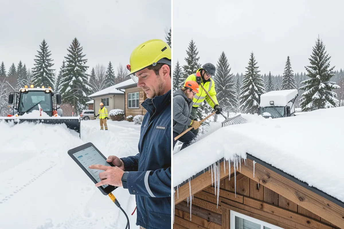 Rooftop Parking Snow Removal in Covington, King County, WA - Confirm the deck load rating and designated snow-relief points