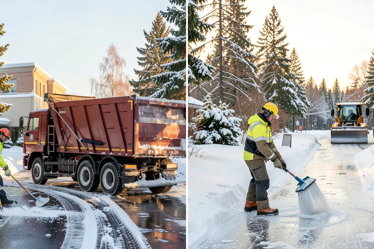 Rooftop Parking Snow Removal in Federal Way, King County, WA - Confirm the deck load rating and designated snow-relief points