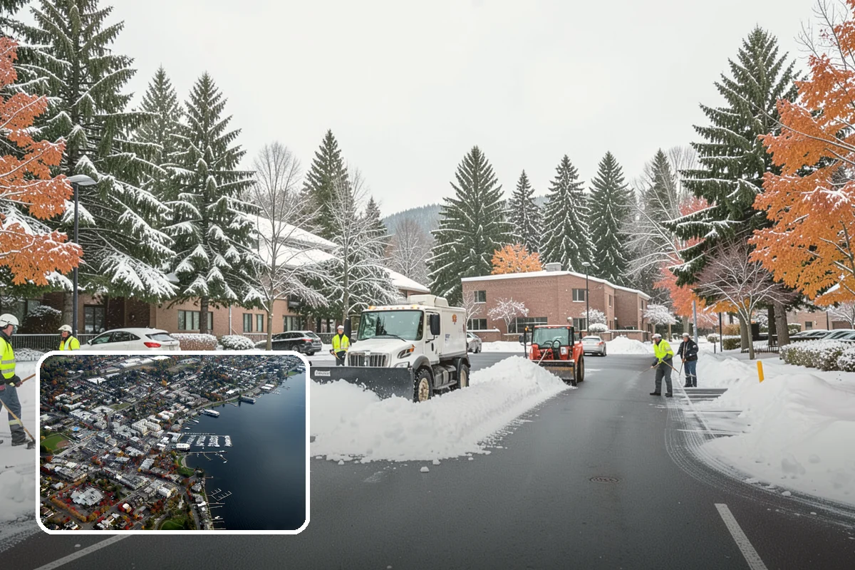 Rooftop Parking Snow Removal in Kirkland, King County, WA - Manages snow weight within the deck's structural load limits