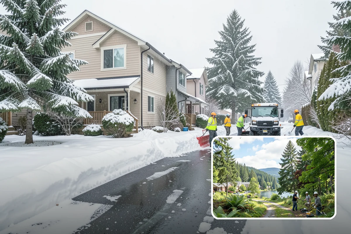 Rooftop Parking Snow Removal in Lake Forest Park, King County, WA - Manages snow weight within the deck's structural load limits