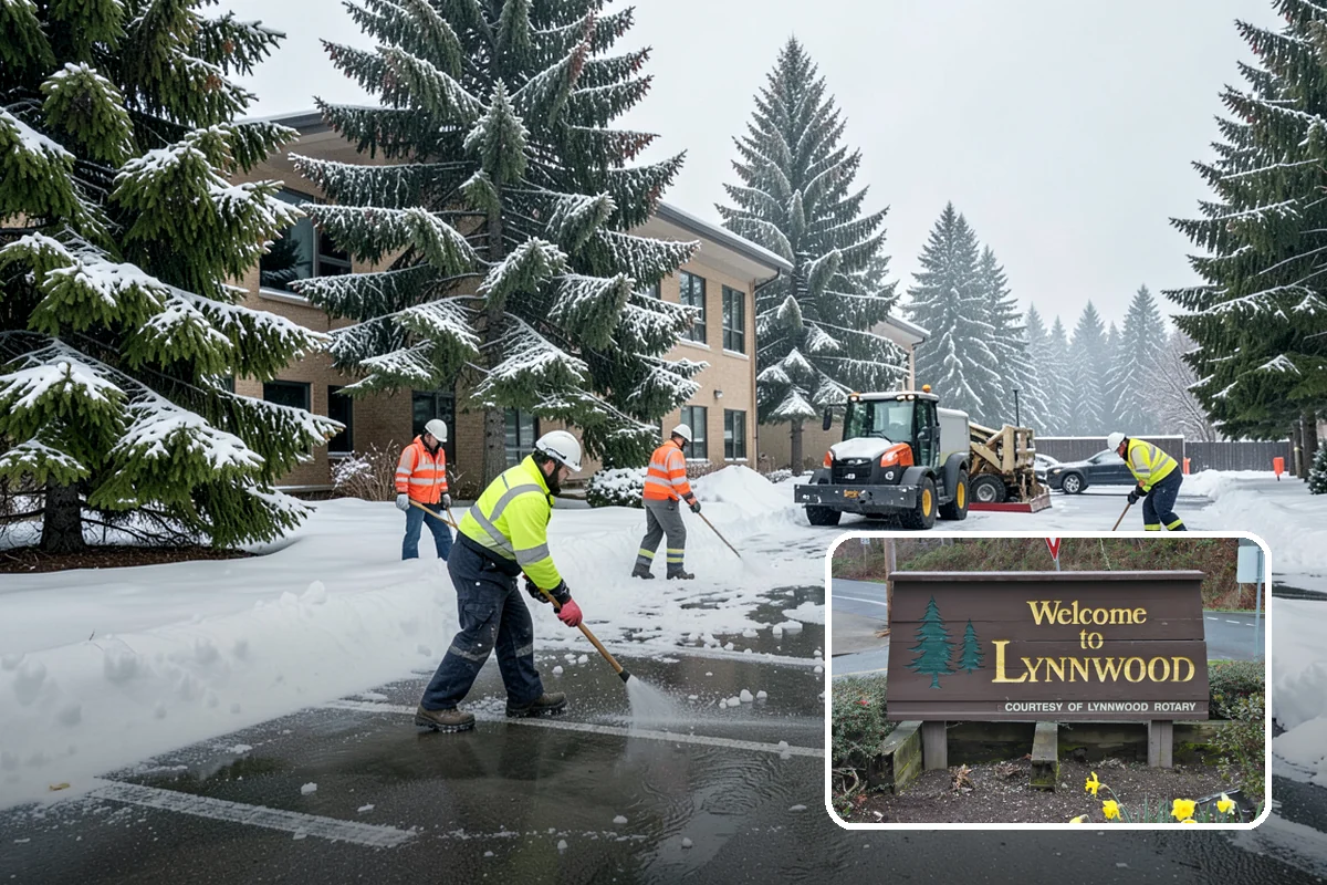 Rooftop Parking Snow Removal in Lynnwood, Snohomish County, WA - Manages snow weight within the deck's structural load limits