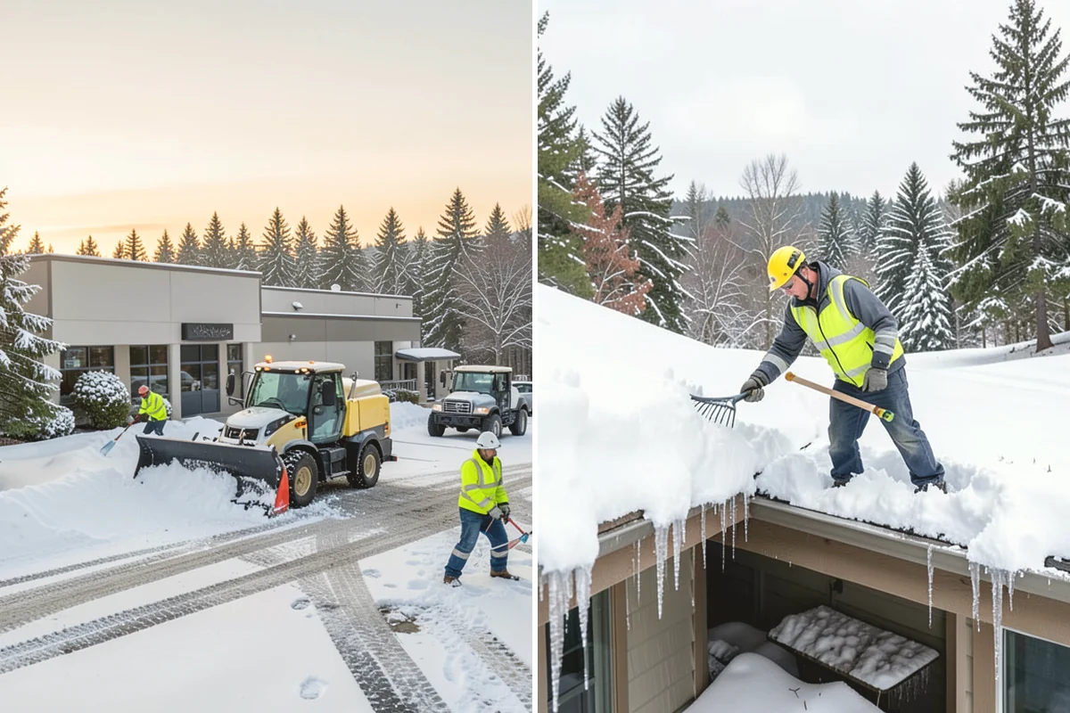 Rooftop Parking Snow Removal in Mill Creek, Snohomish County, WA - Confirm the deck load rating and designated snow-relief points