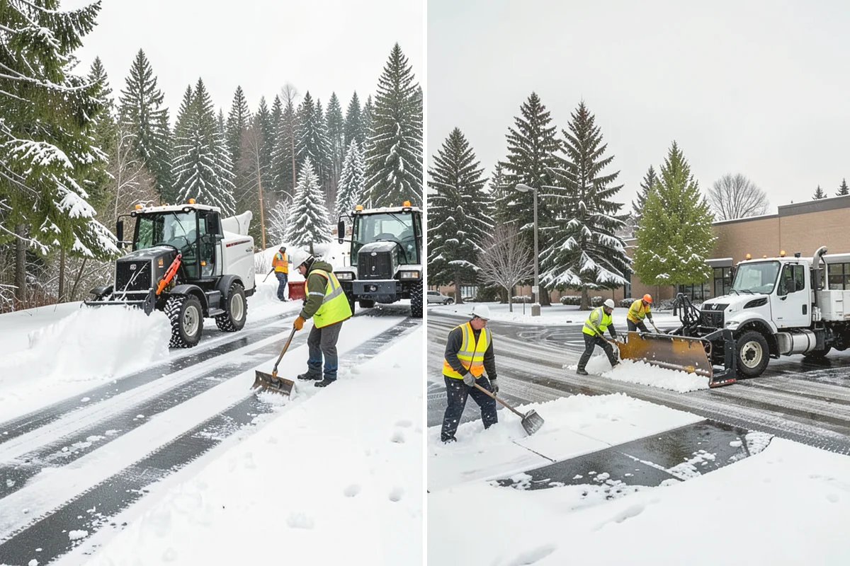 Rooftop Parking Snow Removal in Monroe, Snohomish County, WA - Confirm the deck load rating and designated snow-relief points