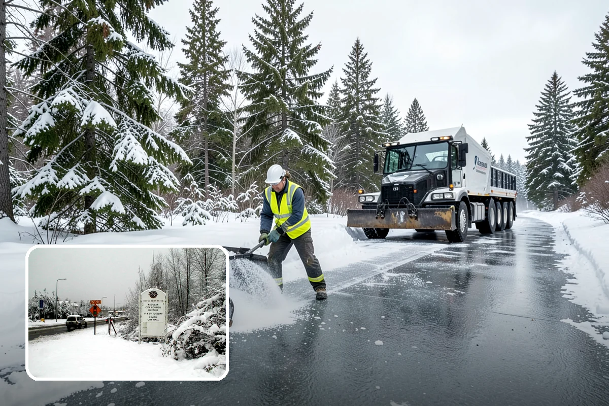 Rooftop Parking Snow Removal in Newcastle, King County, WA - Manages snow weight within the deck's structural load limits