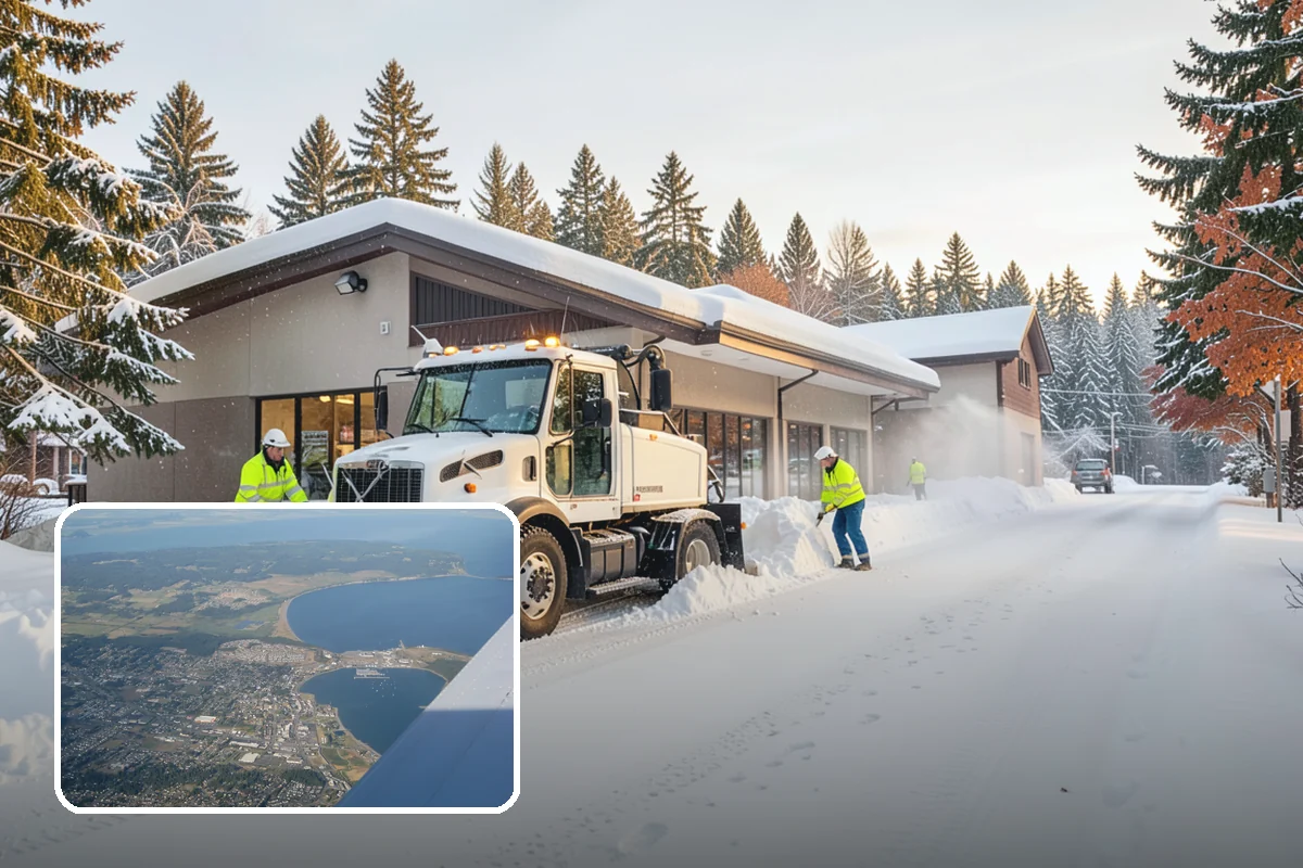 Rooftop Parking Snow Removal in Oak Harbor, Island County, WA - Manages snow weight within the deck's structural load limits