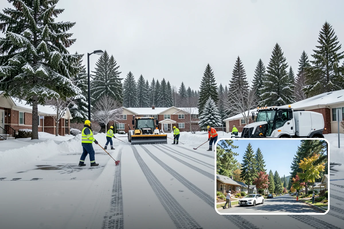 Rooftop Parking Snow Removal in Orting, Pierce County, WA - Manages snow weight within the deck's structural load limits
