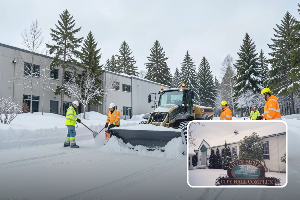 Rooftop Parking Snow Removal in Pacific, King County, WA - Manages snow weight within the deck's structural load limits