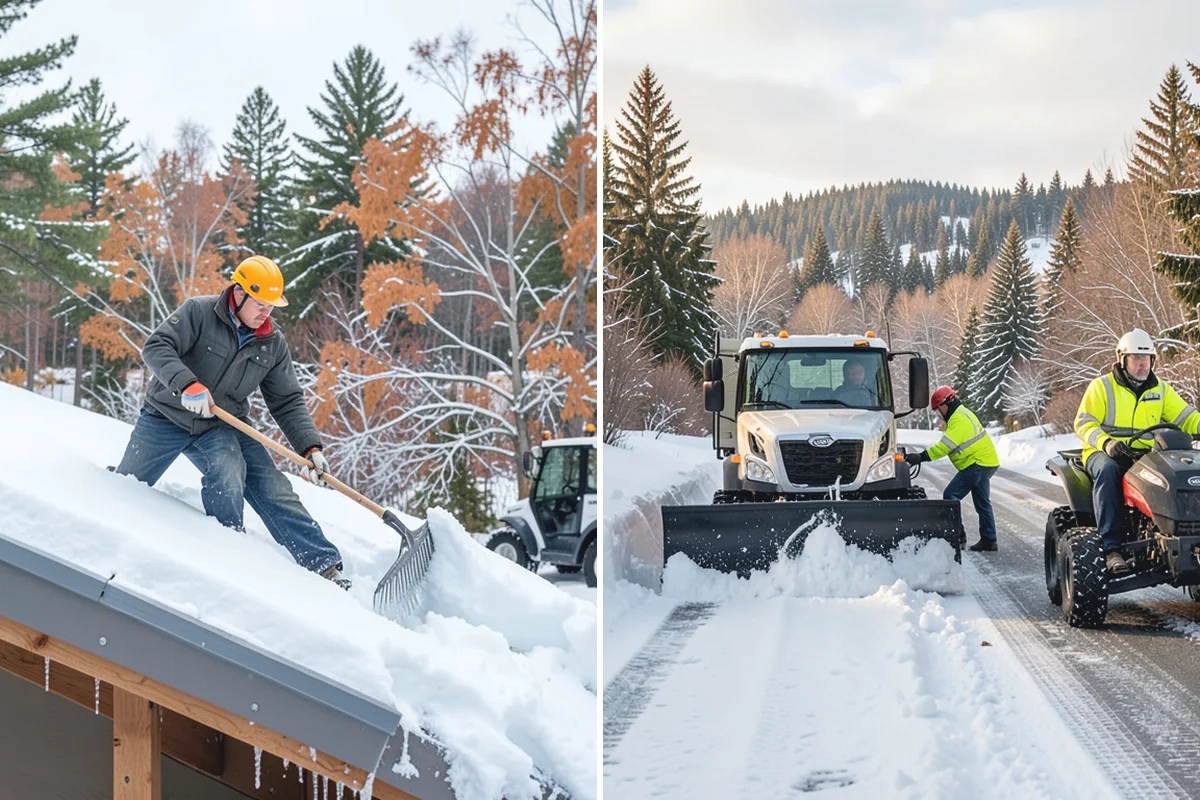 Rooftop Parking Snow Removal in Renton, King County, WA - Confirm the deck load rating and designated snow-relief points