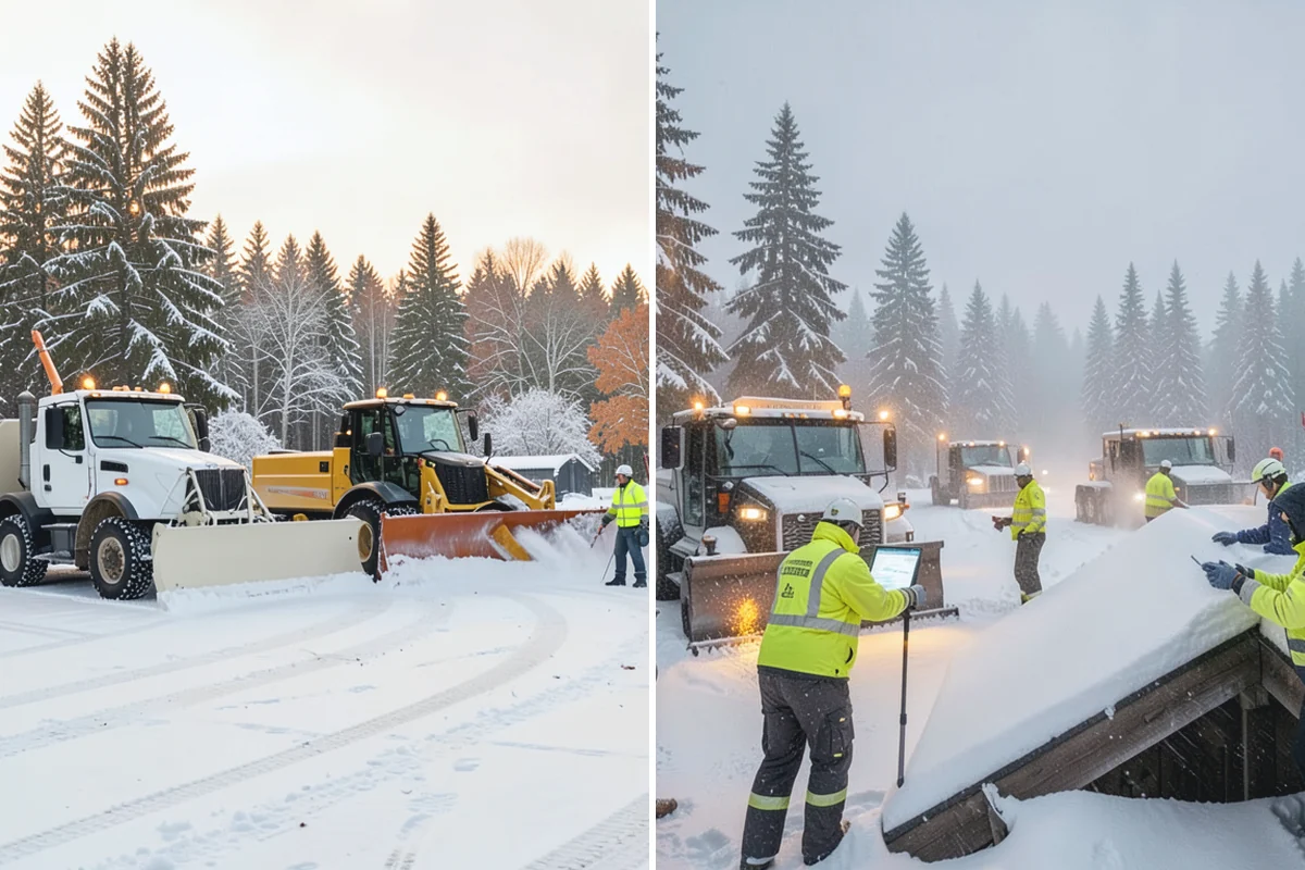 Rooftop Parking Snow Removal in Roy, Pierce County, WA - Confirm the deck load rating and designated snow-relief points