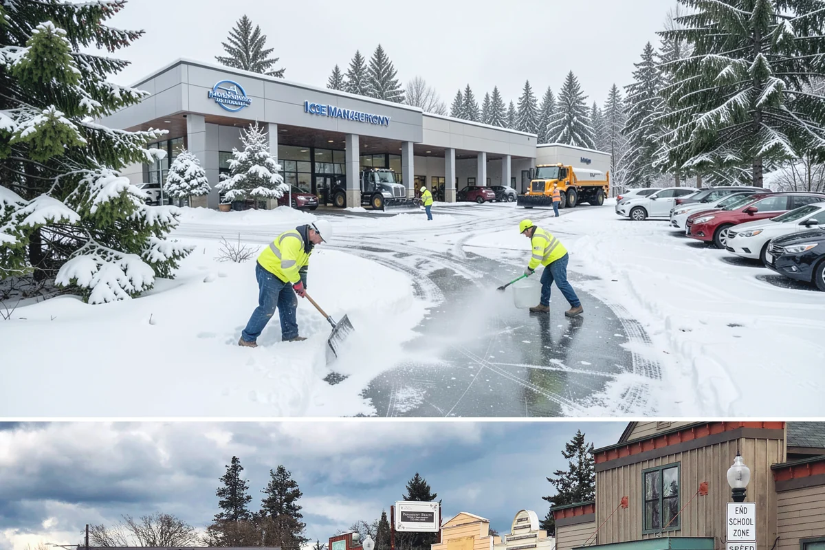 Rooftop Parking Snow Removal in Roy, Pierce County, WA - Coordinate rooftop-deck coverage ahead of midwinter storms when heavy wet snow adds the most load, typically December through...
