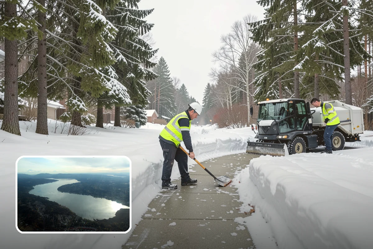 Rooftop Parking Snow Removal in Sammamish, King County, WA - Manages snow weight within the deck's structural load limits
